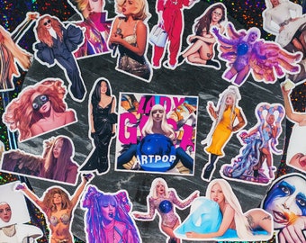 Lady Gaga Artpop Stickers: Waterproof Vinyl Decal Pack