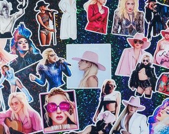 Lady Gaga LG5 Joanne & Superbowl Vinyl Sticker Pack | 22 Waterproof Gaga Stickers