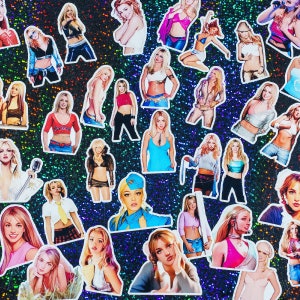 Britney Spears Classic Early Career Vinyl Sticker Pack | 50 Britney Waterproof Stickers