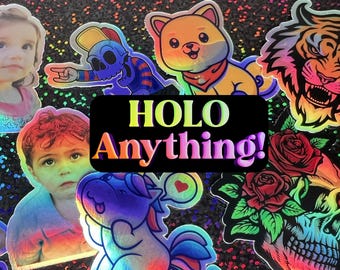 Custom Holographic Waterproof Vinyl Stickers: Personalized Decals