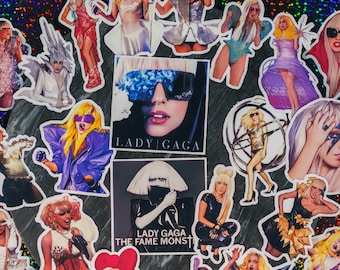 Lady Gaga The Fame Era Waterproof Vinyl Sticker Pack (22 Stickers)