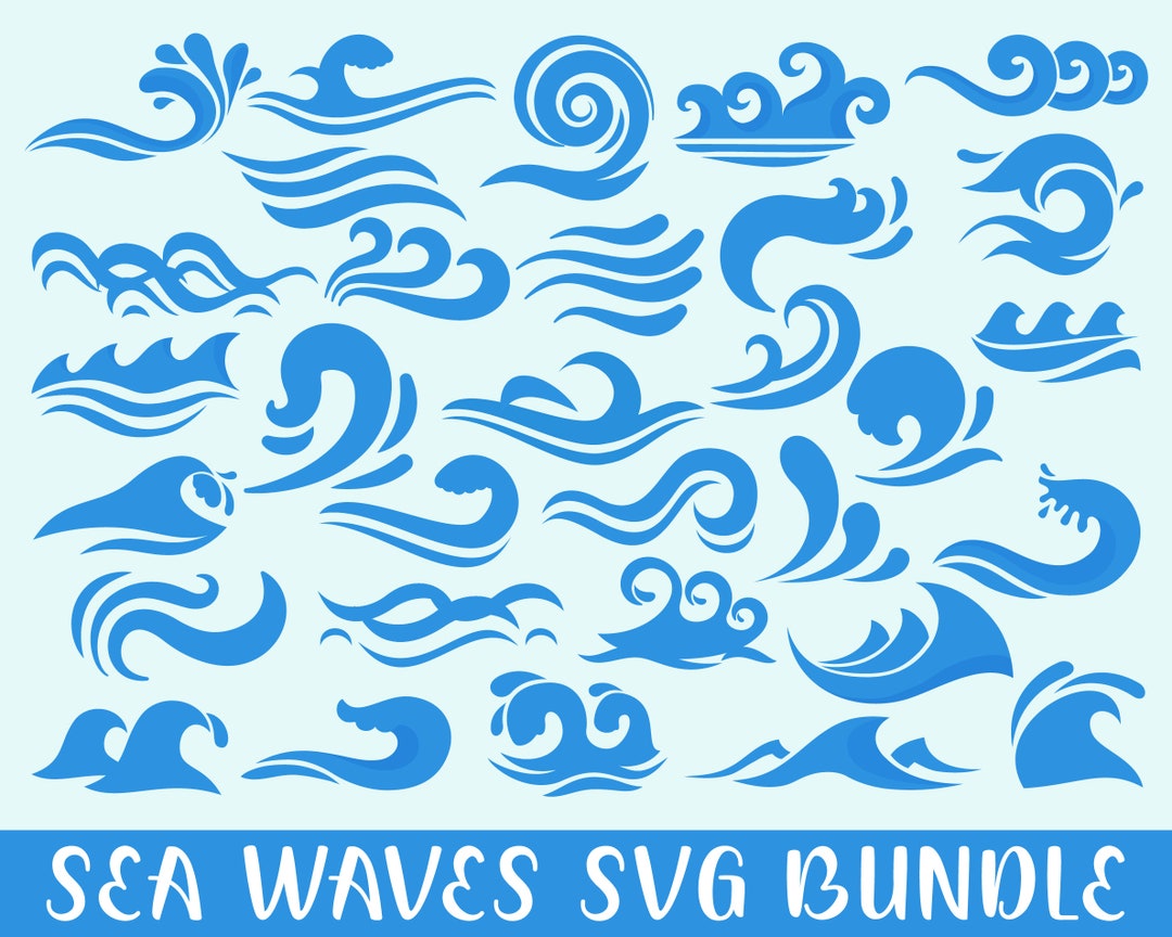 Wave Svg Waves Svg Wave Svg Bundle Beach Svg Ocean Svg - Etsy Schweiz