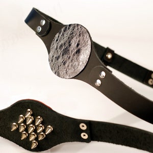 Bondage Bra with Spikes, Natural leather, Nipple Sensation, Torment, Adult
