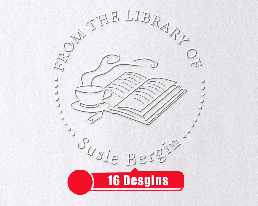 Custom From the Library of Book Embosser,book Embosser Personalized,book Stamp,library Embosser