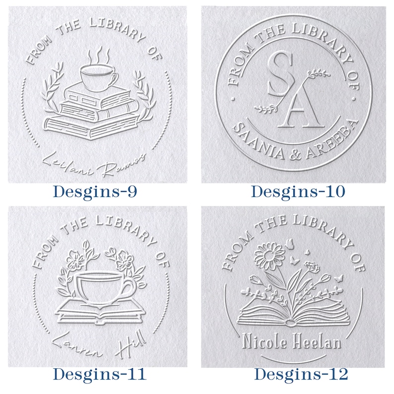 Custom From the Library of Book Embosser,book Embosser Personalized