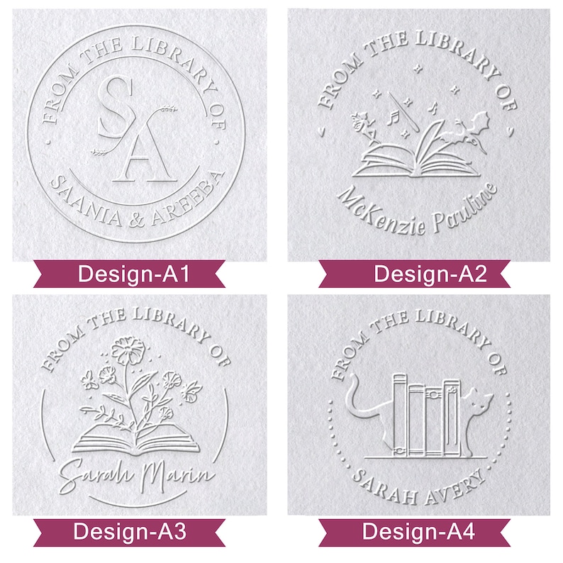Custom From the Library of Book Embosser,book Embosser Personalized