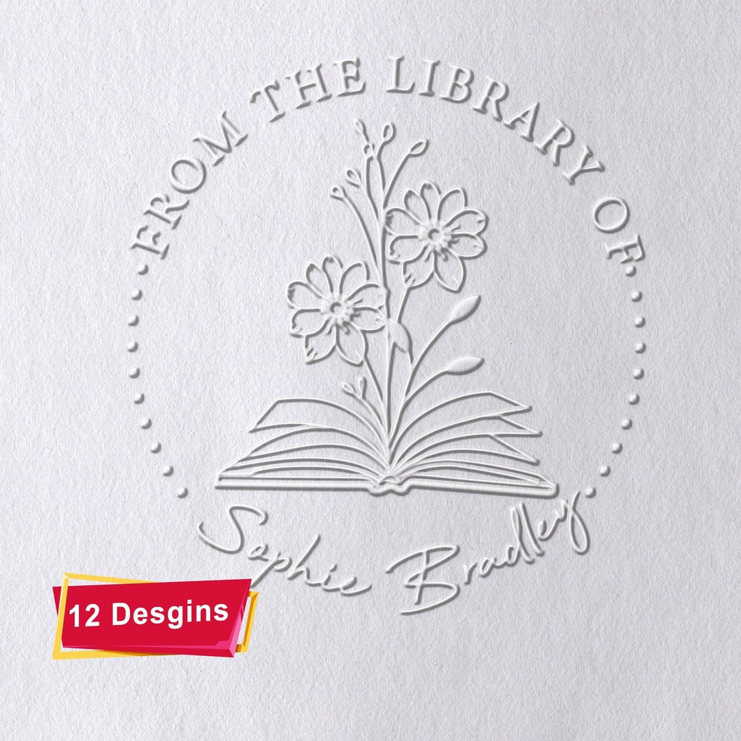 Custom From the Library of Book Embosser,book Embosser Personalized,book Stamp,library Embosser