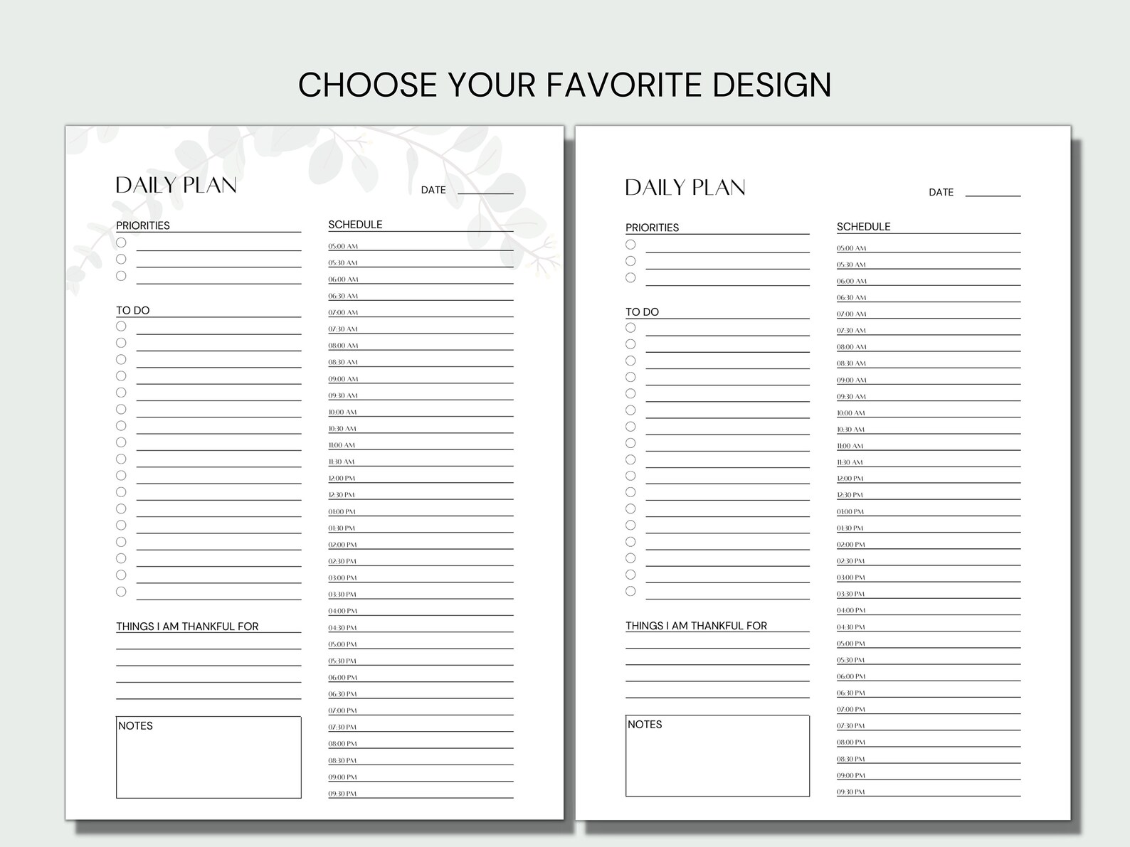 Fillable daily planner printable daily to do list etsy de