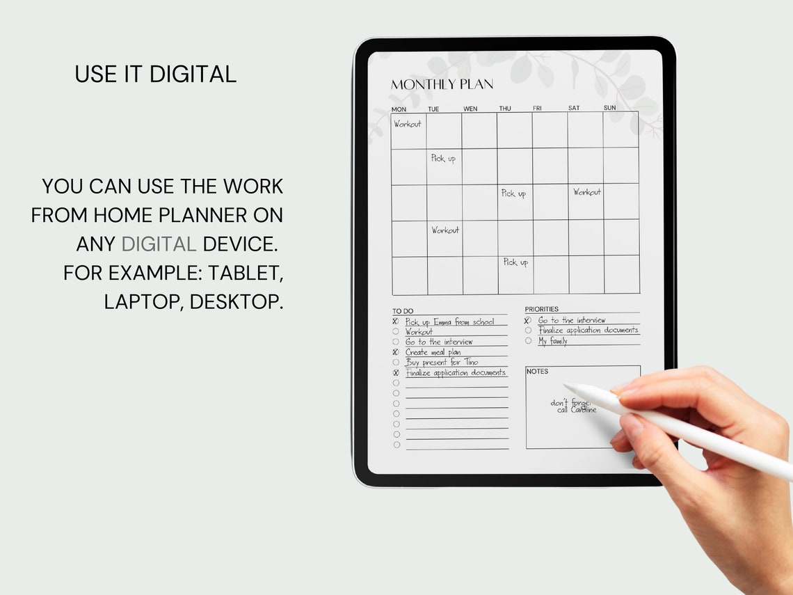 Fillable Monthly Planner Printable Monthly To Do List - Etsy.de
