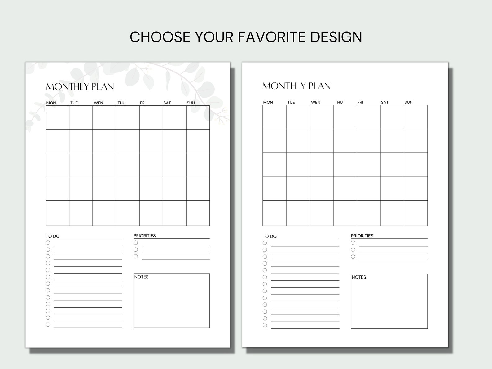 Fillable Monthly Planner Printable Monthly To Do List - Etsy.de