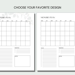 Fillable Monthly Planner Printable Monthly To Do List - Etsy.de