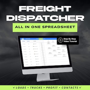 Despachador de carga todo en uno: hoja de cálculo / Rastreador de carga / Calculadora de ganancias / Google Sheets / Excel / Sistema de gestión de despachos