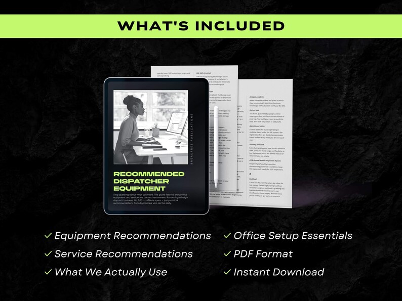 Dispatch Checklist Format:pdf Freight Dispatcher Equipment Guide | Recommended Tools Services ...