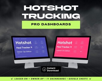 Hotshot Trucking Pro Dashboards | Google Sheets Bundle (Digitaler Download)