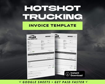 Hotshot Rechnungsvorlage | LKW-Rechnung | Google Sheets | Inhaber/Betreiber Geschäftsform | Werde schneller bezahlt