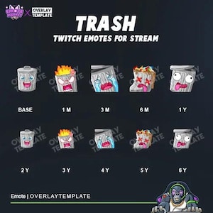 Emote spazzatura – Emote divertenti del bidone della spazzatura per Twitch e Discord