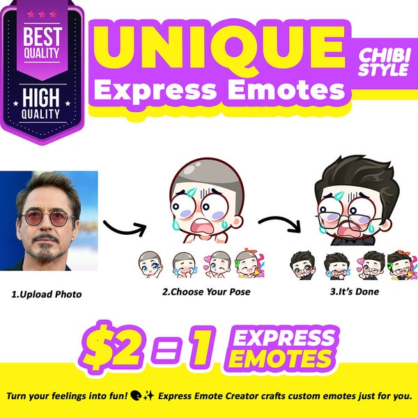 Chibi Style Vtuber Emotes | Adorably Cute Expressions for Your Virtual Streaming Persona