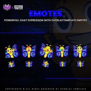 Butterfly Emotes for Twitch and Discord – Cute Pixel Emoji Pack