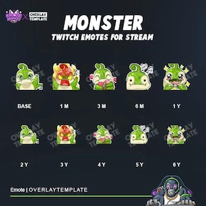 Monster Emotes – Funny Monster Emotes Pack for Twitch & Discord