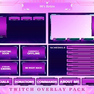 Twitch Overlay Pack Glow In The Dark Neon Stream Design - YouTube Overlay, Stream Overlays, Gaming Stream