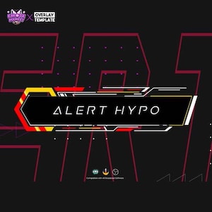 Animated Alert Hypo Futuristic Stream for Gamers & Streamers - Alert Notification, Gamer Alert, Sound Alert
