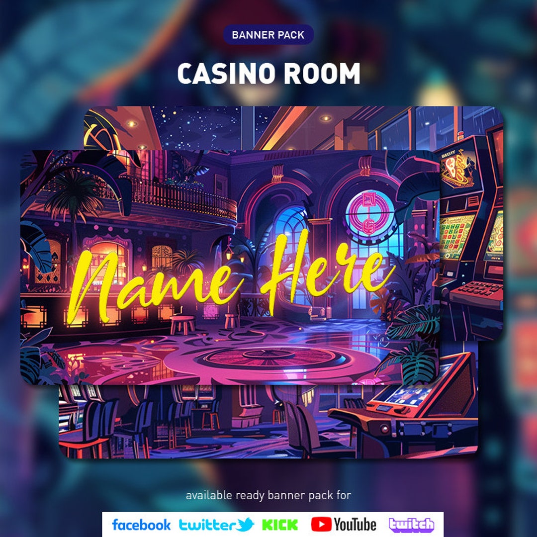Facebook、Twitter、KICK、YouTube、Twitch ストリーミング用のカジノテーマバナー ハイローラー ストリーミング キット  - Etsy 日本