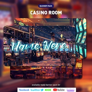 Casino Banner Pack Bet on Your Brand for Diverse Streaming Platforms Facebook, Twitter, KICK, YouTube, and Twitch