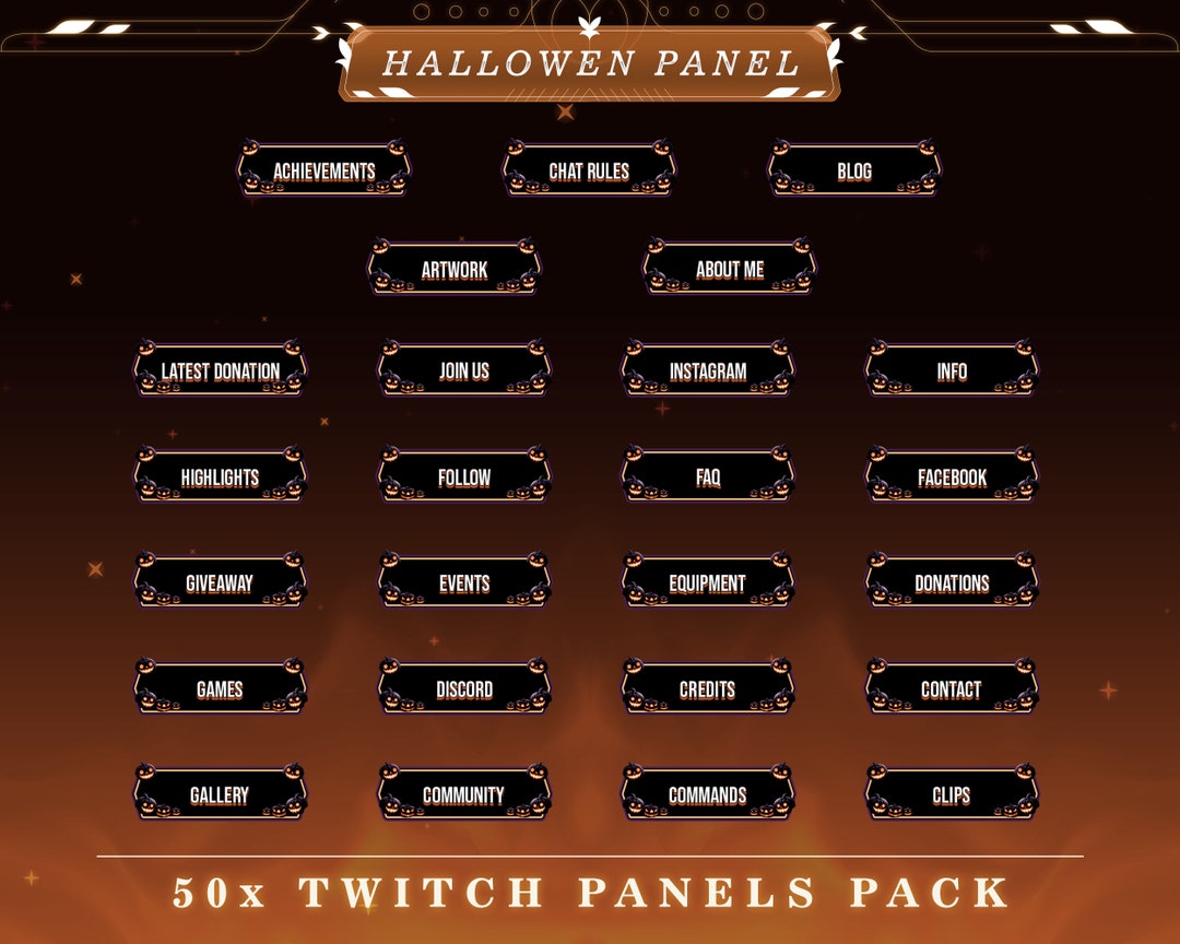 Horror Halloween Twitch Panels: Stream Overlay Graphics (50+ PNG) - Etsy