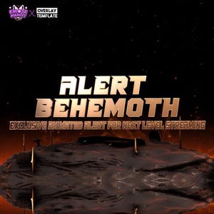 Animated Stream Alert Bahemoth - Twitch Pop-Up Overlay Animation, Streamer Alert, Twitch Animation