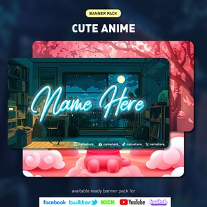 Cute Anime Digital Banner Assets for a Digital Content