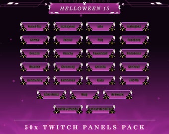 Spooky Nights Twitch Panels: Halloween Stream Overlay Pack