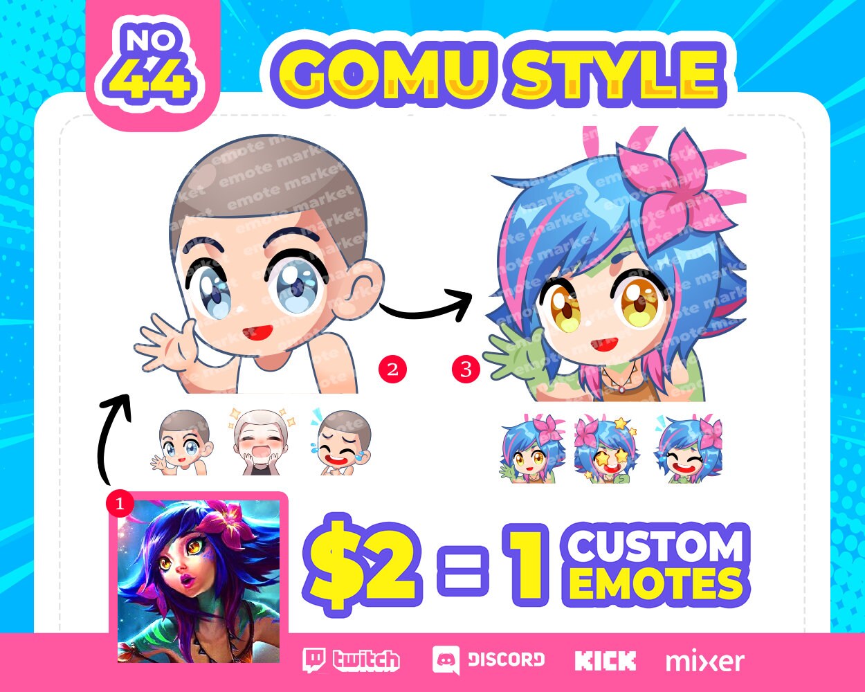 Tailored Twitch Icons Adorable Emote Designs Boost Your Streaming ...