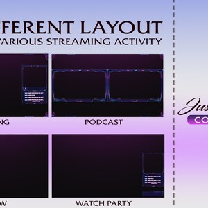Animated Just Chatting Sabertrone Screen Overlay Pack: Futuristic ...
