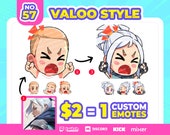 Personalized Chibi Twitch Emotes: Custom Streaming Art - Valoo Style