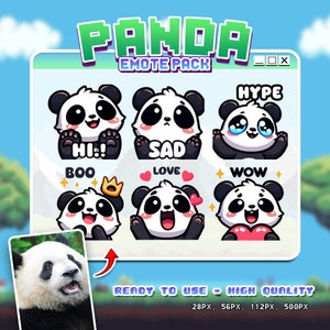 Twitch Emote Panda Kawaii Chibi Pack for Adorable Animal Inspired Engaging Streams