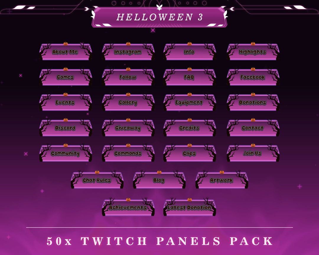 Ghoul's Night Twitch Panels: Horror Halloween Stream Overlay - Etsy