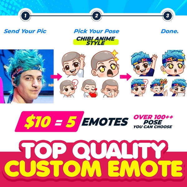 Digital Anime Emotes | Custom and Charming Emote | Stream with Style & Flair - Adorable Adventure
