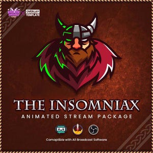 Animated Stream Overlay Pack Insomniax Glitch & Cyberpunk Vibes for Your Stream - Twitch Overlay, Animated Twitch, Stream Graphics