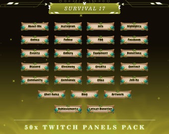 Paneles de Twitch de Urban Survival: Gráficos superpuestos para transmisiones