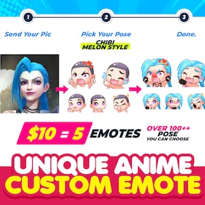 Chibi Emote Craft | Tailored Vtuber & Twitch Graphics | Fun and Unique Emote - Chibi Charisma Cache