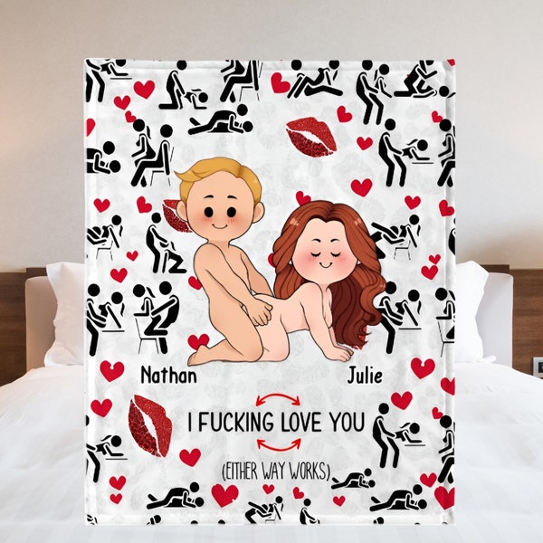 Personalized Couple Blanket, Custom I Love You Blanket, Personalized Blanket For Wife, Couples Gift, Gifts For Her, Anniversary Gift for Her