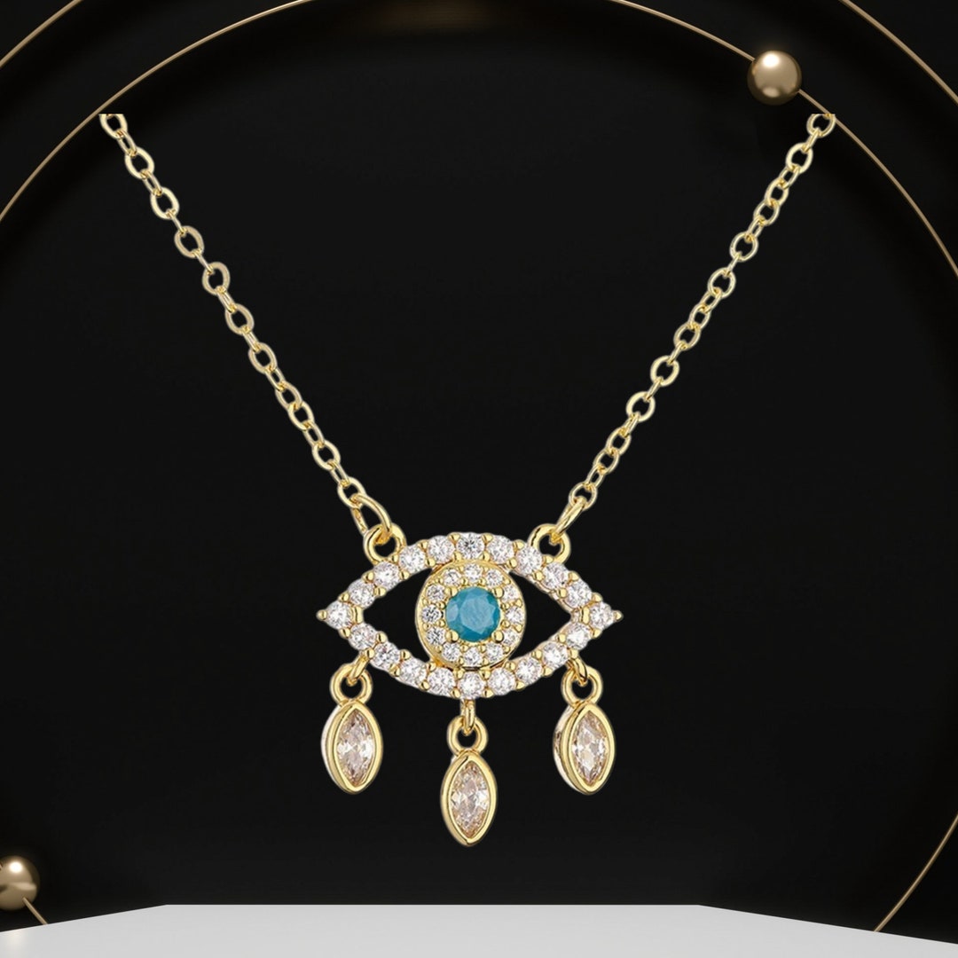 Evil Eye Pendant Necklace for Women, Evil Eye Necklace, Protection