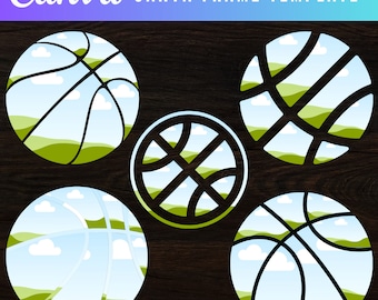 Canva Frames Vorlagen | Bilderrahmen | Basketball Bild Vorlage | Basketball Bild Collage | Basketball Bildcollage auf Leinwand