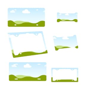Canva Frames Bundle| Canva License Plate Frame Template, Editable License Plate Template, Custom Canva Photo Template, Canva MockUp