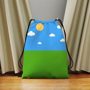 Maquette de sac à cordon en téléchargement numérique PNG, modèles vierges, ajoutez votre propre image impressionnante, maquette de sac d'école, maquette sur toile pour sac à cordon