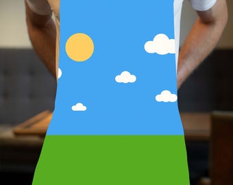 AOP Apron Mockup with black Strap, Apron , Transparent Overlay , Perfect for Canva Creations  Print on Demand ,Perfect for Canva Creations
