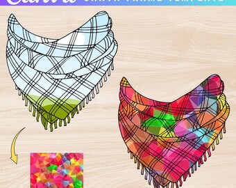 Maqueta de collar de bandana personalizable para perros: personaliza el estilo de tu cachorro / Plantilla de Canva para maqueta de bandana para perros
