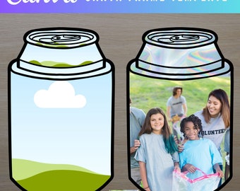 Canva Frame Template | Drink Can Canva Mockup Sublimation,Can Mockup, Label Mockup, Soda Cans Mockup