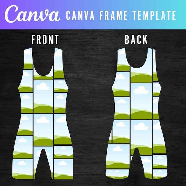 Wrestling Suit Singlet Photo Collage Template Canva ,Picture Collage Wrestling Suit Design Template | Wrestling Suit Design Collage Template