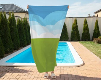 Strandtuch Mockup Canva Template | Bearbeitbare PSD für POD | Sommer Handtuch Sublimation PNG | Realistisches Küsten Mockup für Etsy & Print on Demand
